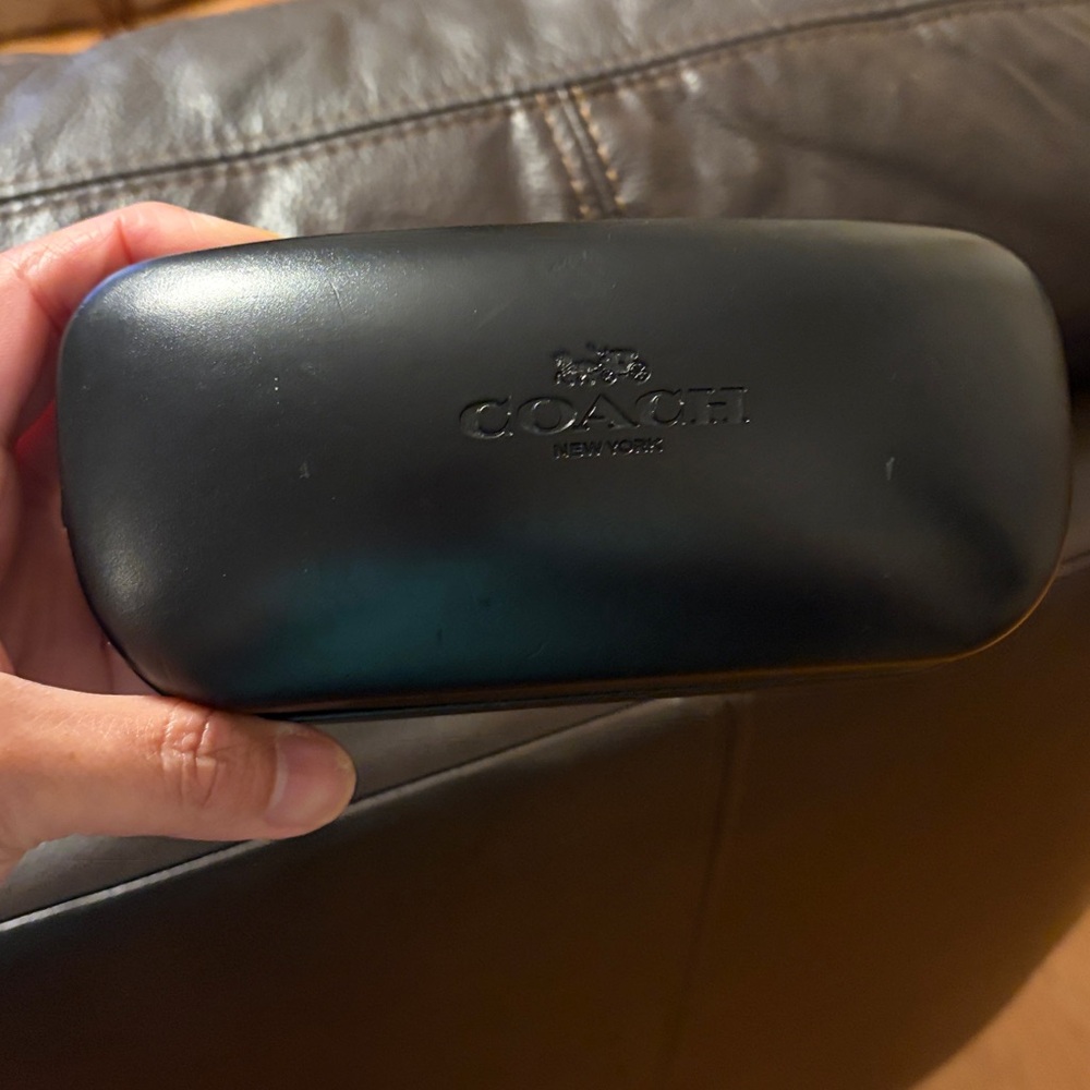 Coach Matte Black Eyeglass/Glasses Case